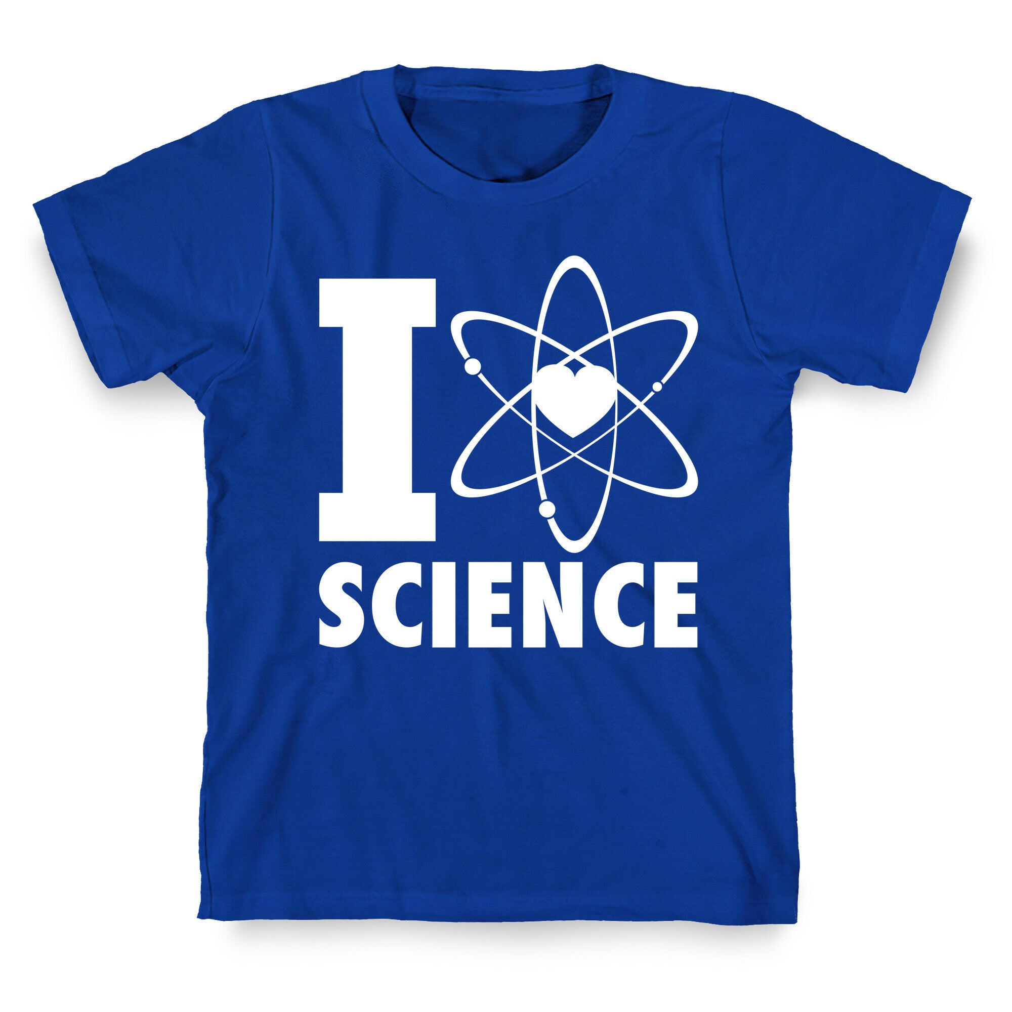 I Love Science (Atom Heart) (White Ink) T-Shirt